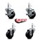 Service Caster 3'' Soft Rubber Wheel Swivel 7/16'' Grip Ring Stem Caster Set 2 Brakes, 4PK SCC-GR20S314-SRS-TLB-716138-2-S-2 - alternate 2